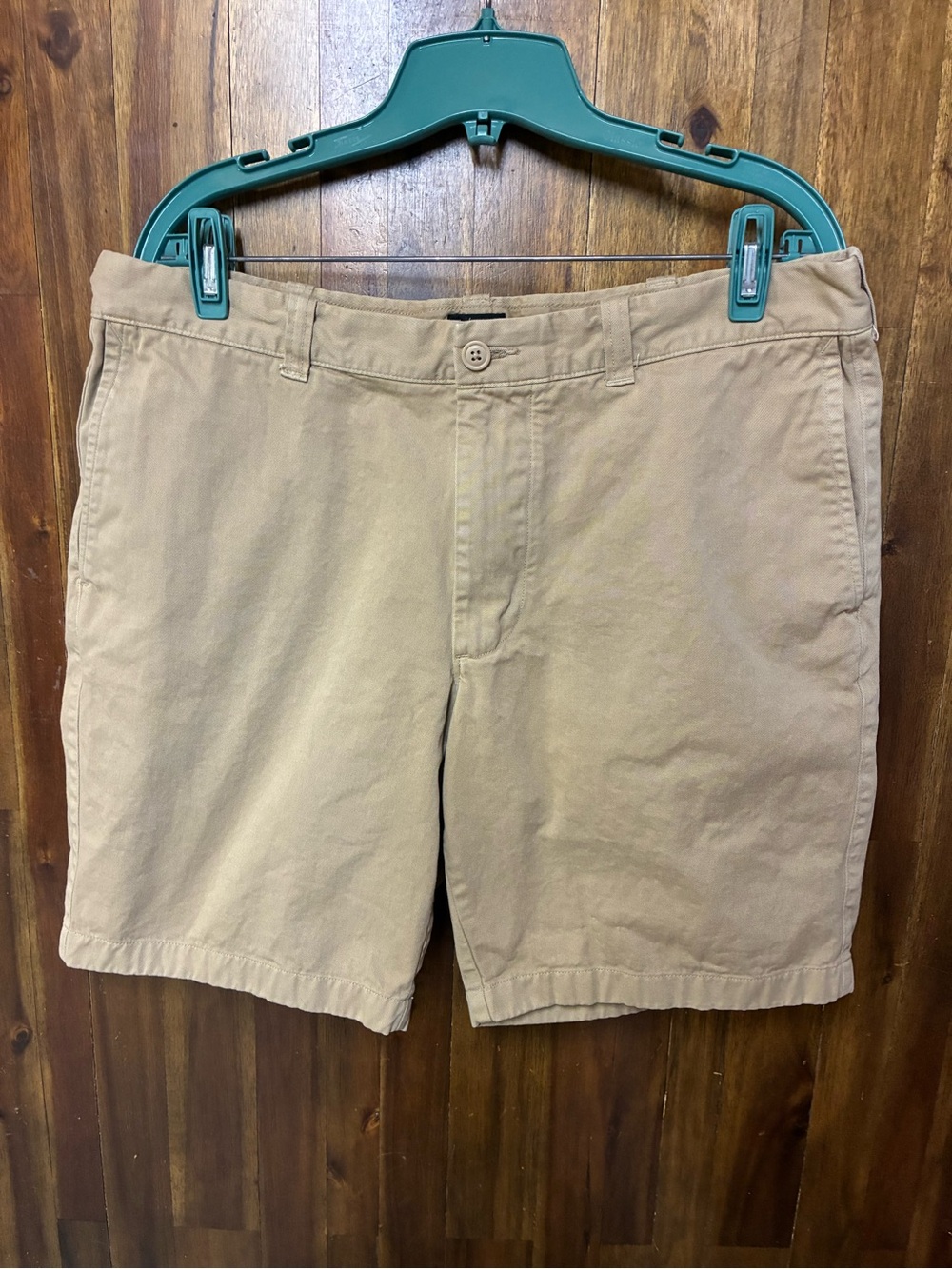 J. Crew Men's Flat-Front Tan Cotton Shorts (35W)